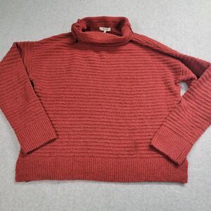 Madewell Mercer Turtleneck Sweater in Coziest Yarn Womens Size Small Rust Orange